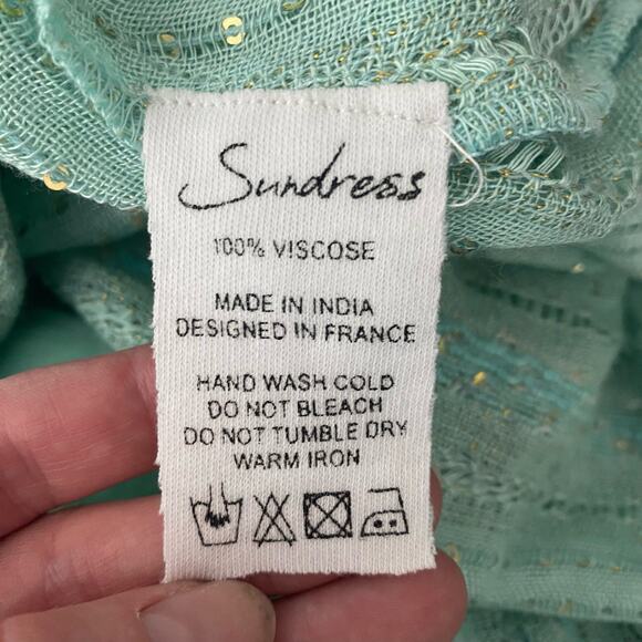 SUNDRESS Anoushka Strapless Mini Dress in Petra Aqua & Pink Beach Cocktail XS/S - Picture 10 of 11